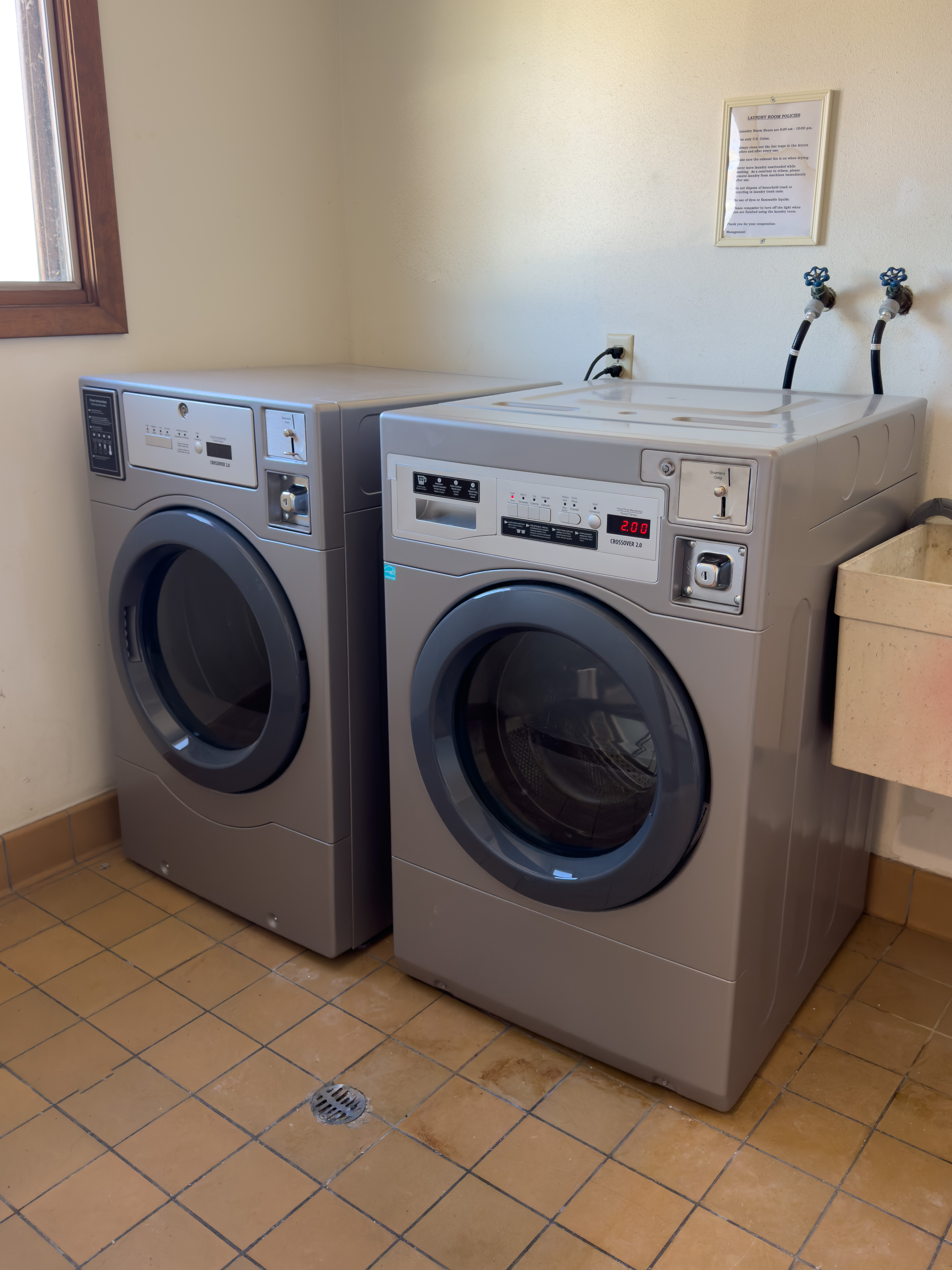 On-site coin laundry facility